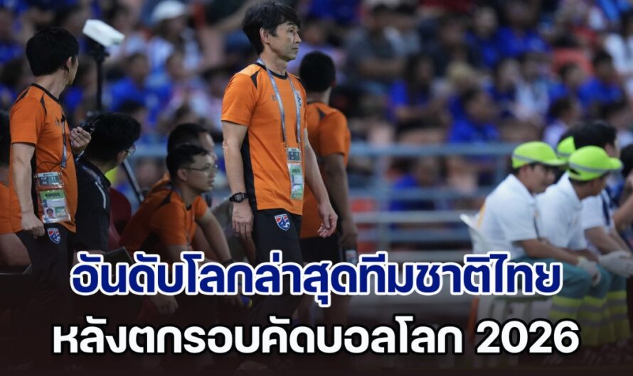 ส่องอันดับโลกล่าสุดทีมชาติไทย หลังตกรอบคัดบอลโลก 2026