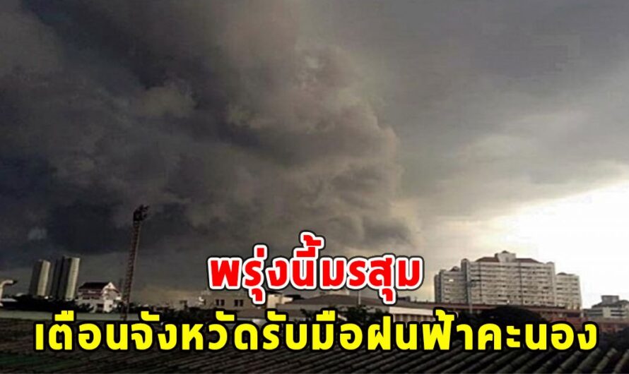 พรุ่งนี้มรสุม เตือนจังหวัดรับมือฝนฟ้าคะนอง