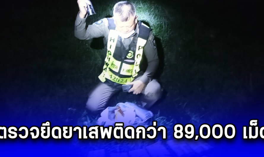 ตรวจยึดยาเสพติดกว่า 89,000 เม็ด